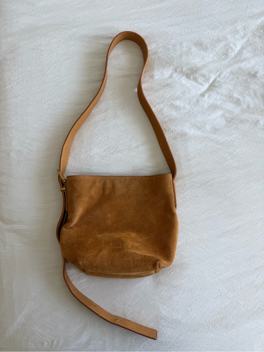 Tan suede purse